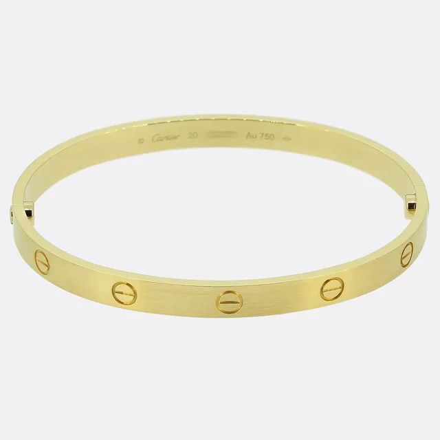 Cartier Classic Brushed LOVE Bangle Size 20 from The Vintage Jeweller
