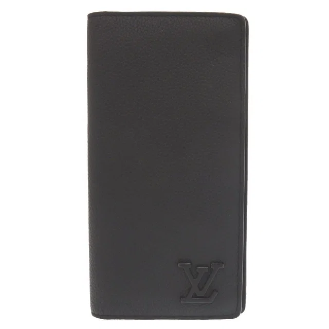 Portefeuille Brother NM LV Aerogram IC Leather Black Wallet in Black Leather from The Reluxe
