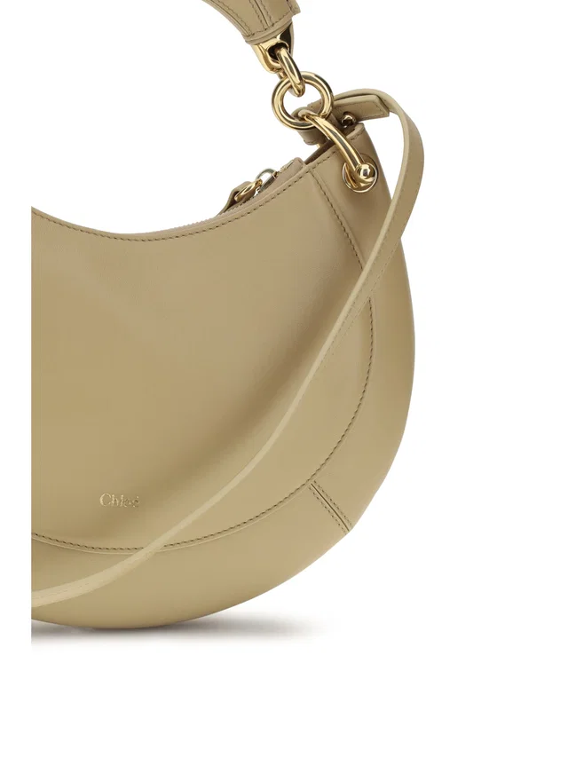 Chloé Marcie Shoulder Bag — Beige Calf Leather in Beige Calfskin from HEWI