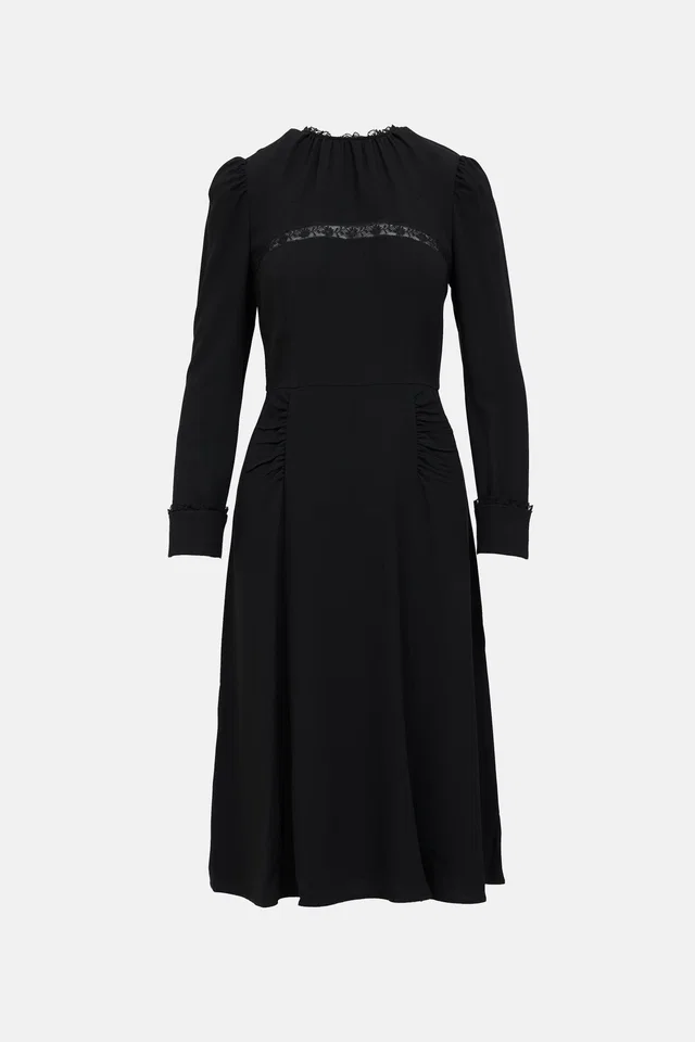 Prada 2016 Ruched Lace Dress in Silk from VSP Consignment