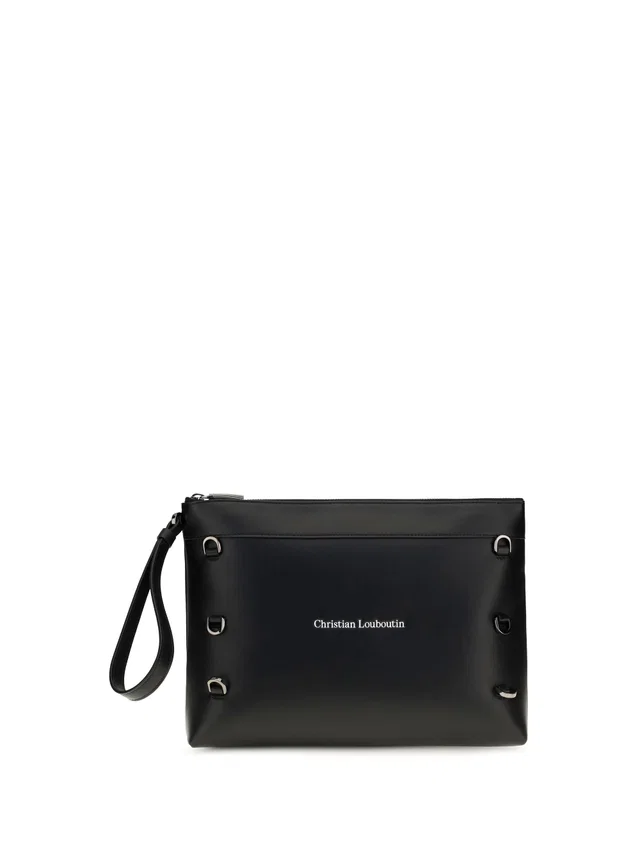 Christian Louboutin Clutch — Black Calf Leather in Black Calfskin from HEWI