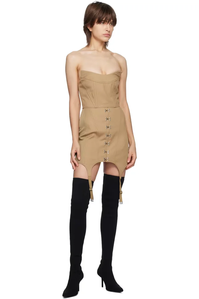 Dion Lee Khaki Convex Bustier, photo 4 of 4 from SSENSE