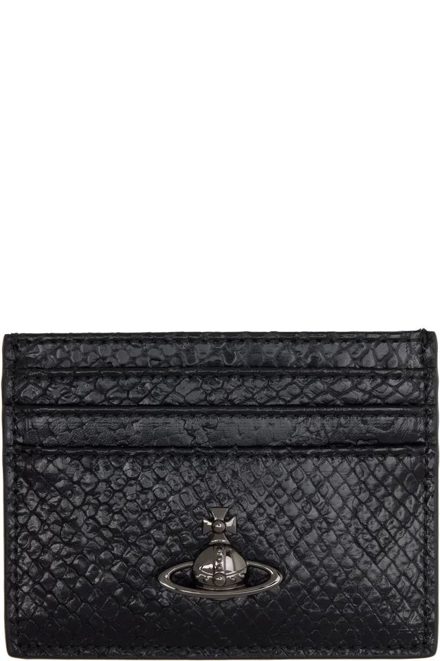 Vivienne Westwood Black Flat Card Holder, image 1 of 1 from SSENSE