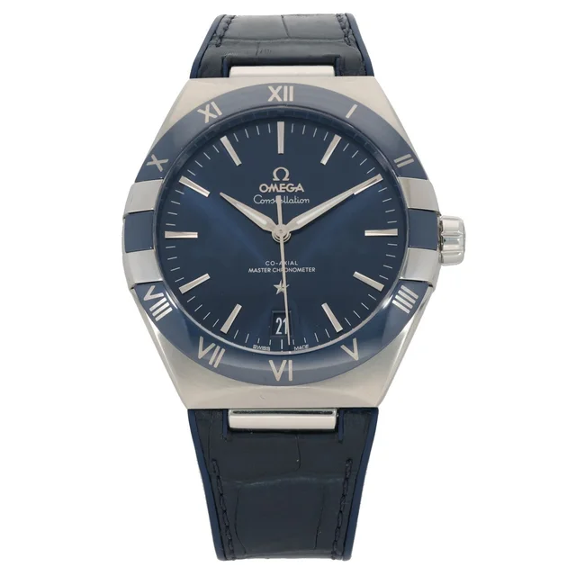 Omega Constellation 131.33.41.21.03.001 41mm Stainless Steel Watch in Leather from H&T