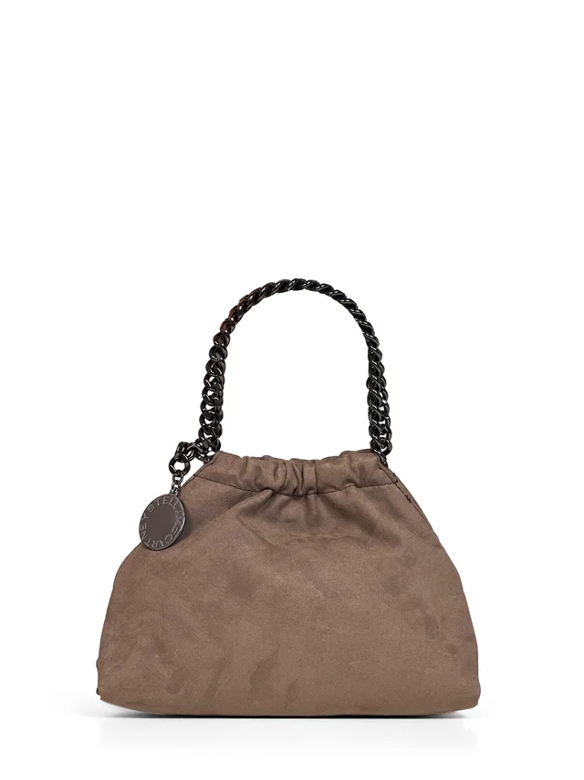 Stella McCartney Falabella Crossbody Bag — Brown Polyamide in Brown Suede from HEWI