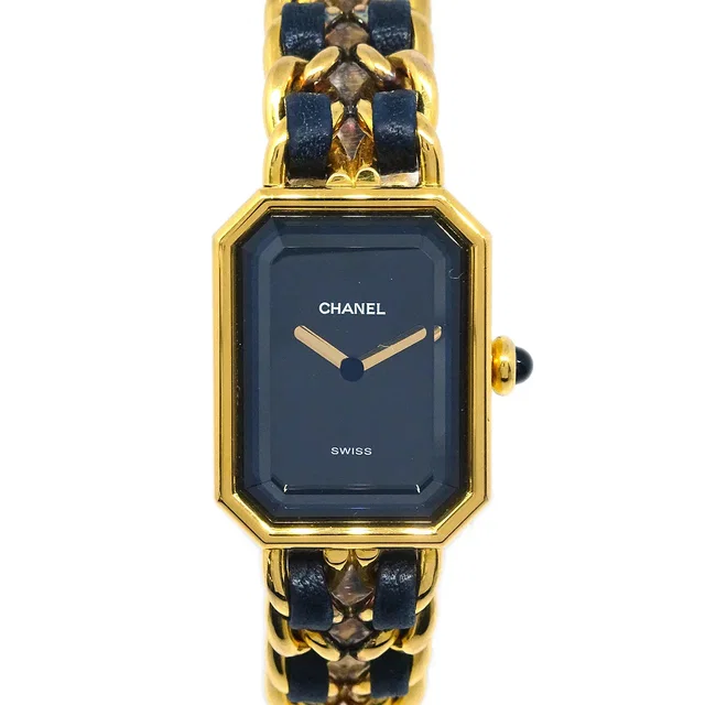 Chanel Premiere Quartz Watch Gold #M in Gold Leather from AMORE Vintage Tokyo