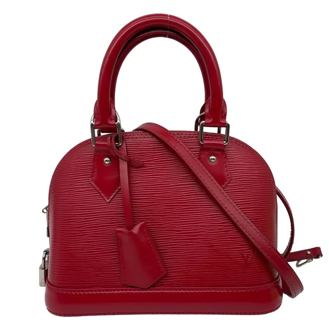 Louis Vuitton Alma BB Epi Leather Satchel Bag Red in Red Leather from Dallas Designer Handbags