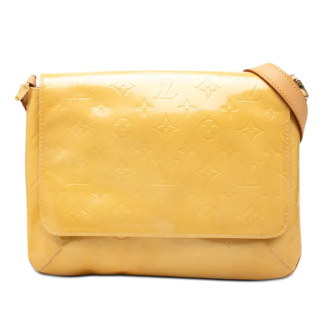 Yellow Louis Vuitton Monogram Vernis Thompson Street Shoulder Bag in Yellow Leather from Designer Revival
