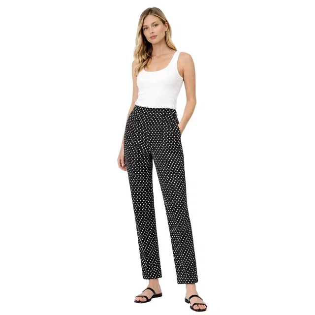 Etro Abstract Polka Dot Print Straight Leg Pants Black White Monochrome Italy 44 in black|white from Poshmark