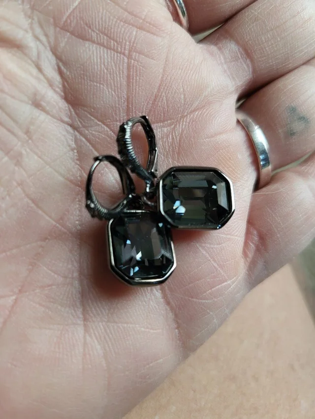 Givenchy Stone Black Tone Earrings in black from Poshmark