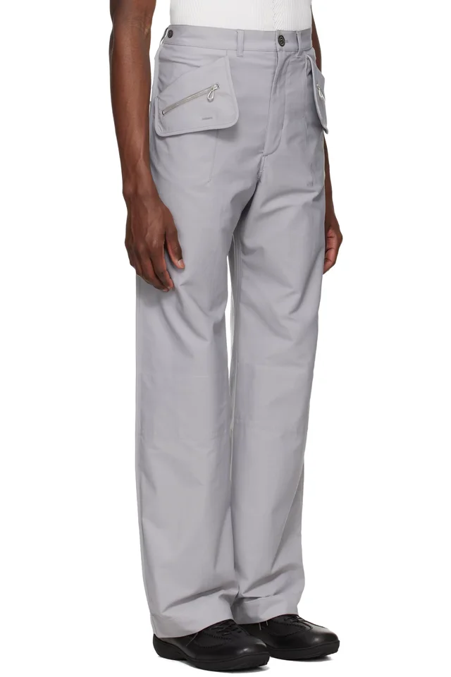 Kiko Kostadinov Gray Komlo Trousers, photo 2 of 4 from SSENSE
