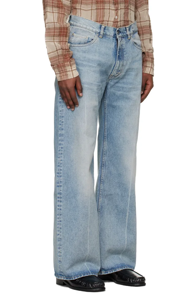 HOPE Blue Low-Waist Wide-Leg Jeans, photo 2 of 4 from SSENSE