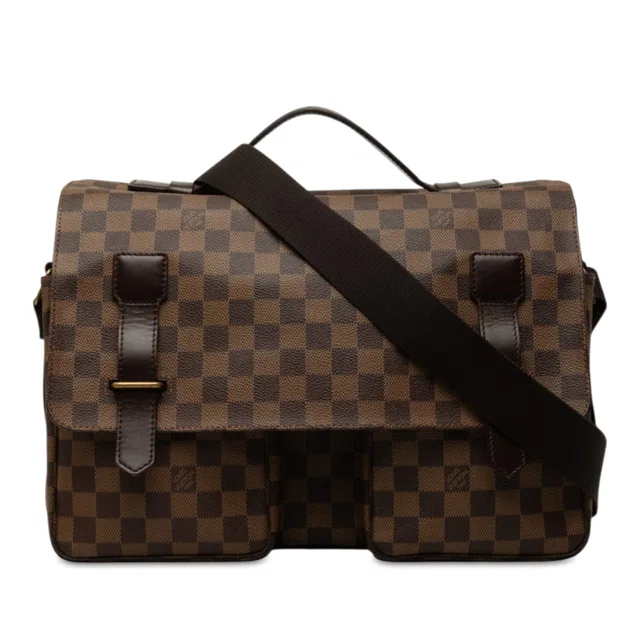 Brown Louis Vuitton Damier Ebene Broadway Satchel in Brown Canvas from Designer Revival
