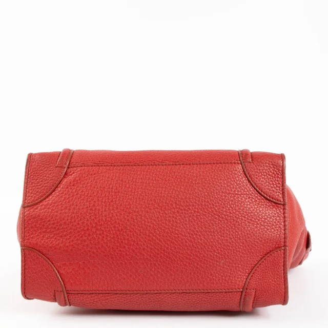 Celine Soft Mini Luggage Bag in Red Leather from Labellov, photo 4 of 7