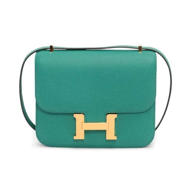 Hermès Epsom Constance 18 in Vert Jade Epsom leather from Blue Spinach