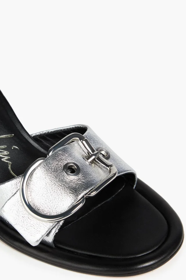 3.1 Phillip Lim Naomi 70 Buckled Pebbled-Leather Mules, photo 4 of 4 from THE OUTNET