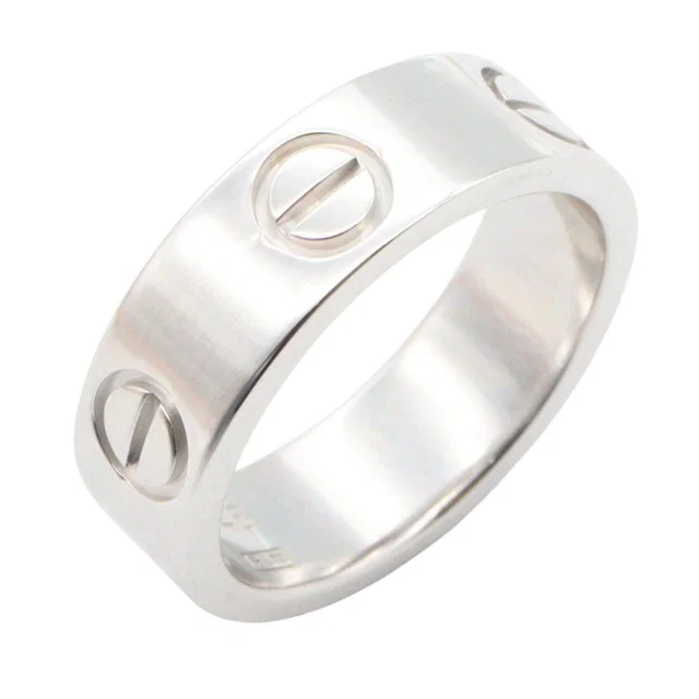Cartier Love Au750 White Gold Ring Size 7.5 in White from LuxUness