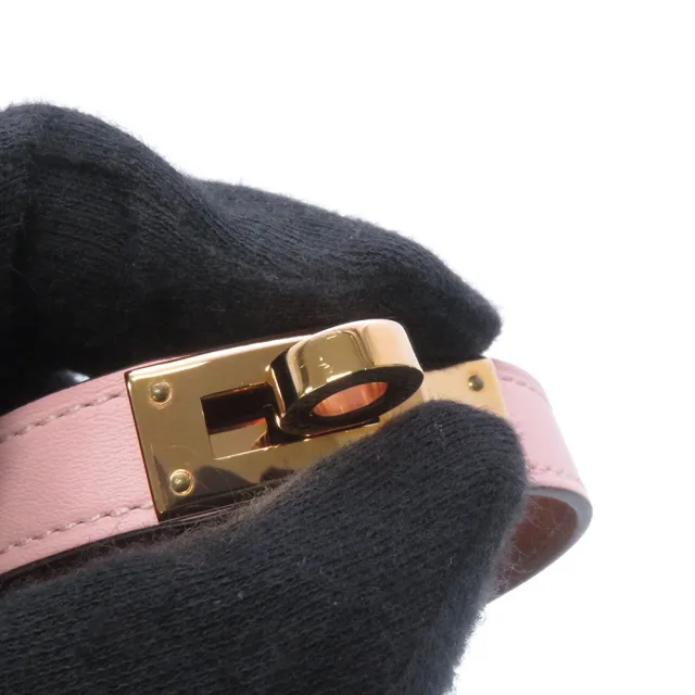 Hermès Kelly Double Tour Bracelet Size T2 Rose Sakura Swift Leather in Pink Swift leather from GALLERY RARE, photo 9 of 14