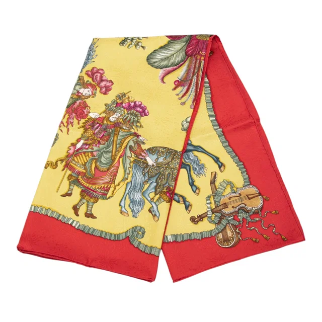 Multi Hermès Les Fetes du Roi Soleil Silk Scarf 90 Scarves in Silk from Designer Revival