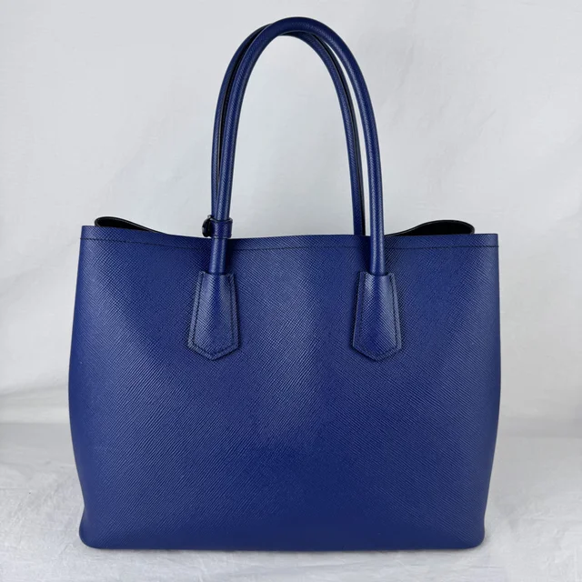 Prada Saffiano Cuir Double Medium Tote Bag in Metal, Saffiano, Saffiano Leather from Reowned, photo 6 of 11