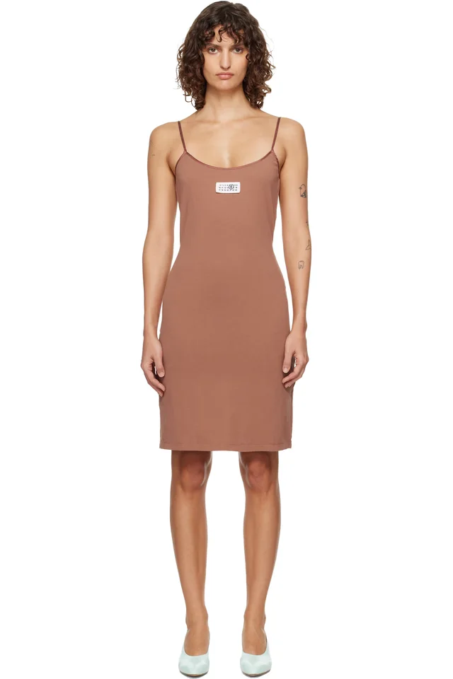 MM6 Maison Margiela Tan Cotton Minidress, image 1 of 1 from SSENSE