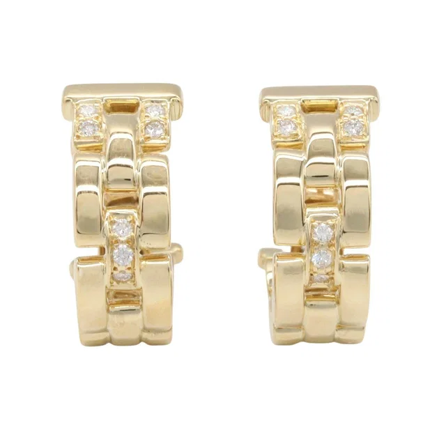 Cartier Maillon Panthere Au750 Diamond Earrings from LuxUness