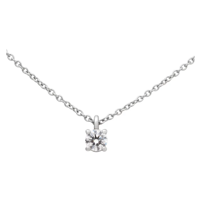 Tiffany & Co. diamond solitare necklace in Platinum from Gray And Sons