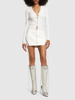 Dion Lee Lace-up top in 49% Nylon, 47% Cotton, 4% Elastane, photo 2 of 5 from LUISAVIAROMA
