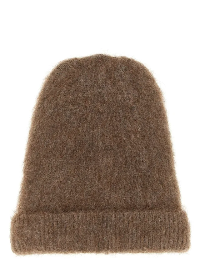 Maison Margiela Beanie — Taupe Wool And Alpaca Blend Beanies in Taupe Wool from HEWI