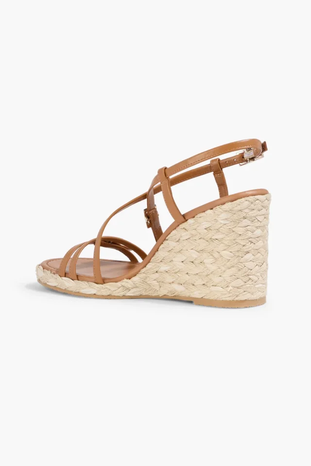 Stuart Weitzman Georgie leather espadrille wedge slingback sandals, photo 4 of 8 from THE OUTNET