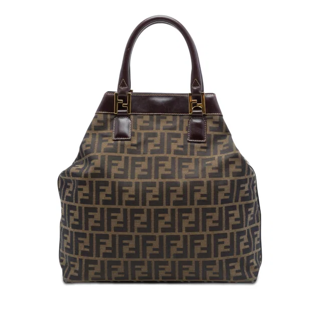 Brown Fendi Zucca Canvas Tote in Brown Canvas from Designer Revival