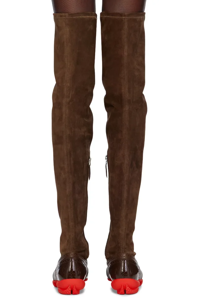 Kiko Kostadinov Brown Sonia High Boots, photo 2 of 3 from SSENSE