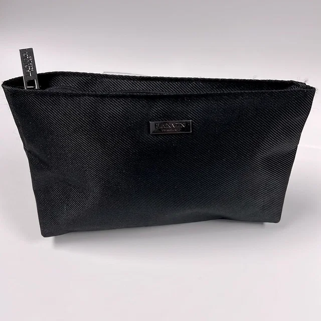 Lanvin Parfums Black Nylon Zip Top Make Up Clutch Pouch in black Nylon from Poshmark