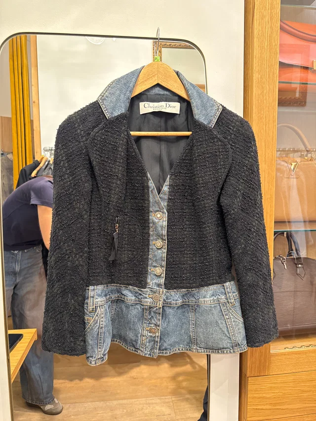 Dior Jean And Tweed Bar Jacket in Tweed from Luxury Promise