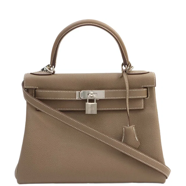 Hermès 2016 Kelly 28 Etoupe in Taupe Togo leather from VINTAGE QOO TOKYO