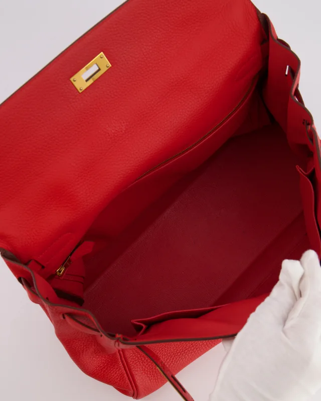 Hermès Kelly 35 Retourne Bag in Red Clemence leather from Sellier, photo 18 of 21