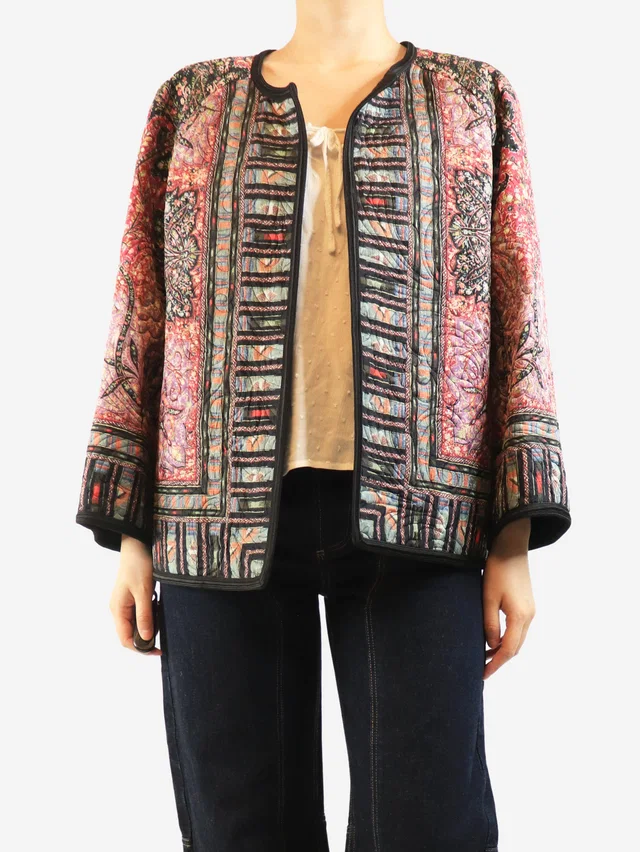 Etro Paisley quilted jacket - size UK 14 in Silk from Sign of the Times