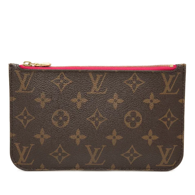 Brown Louis Vuitton Monogram Neverfull PM Pouch in Brown Coated canvas from Designer Revival