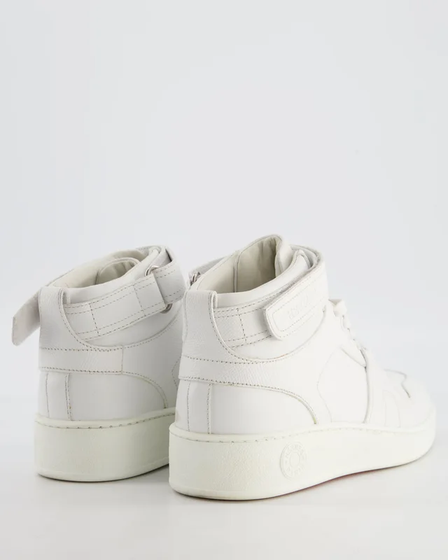 Hermès White Freestyle High-Top Sneaker in Epsom Leather with Logo Detail Size EU 38.5 in White Epsom leather from Sellier, photo 2 of 2