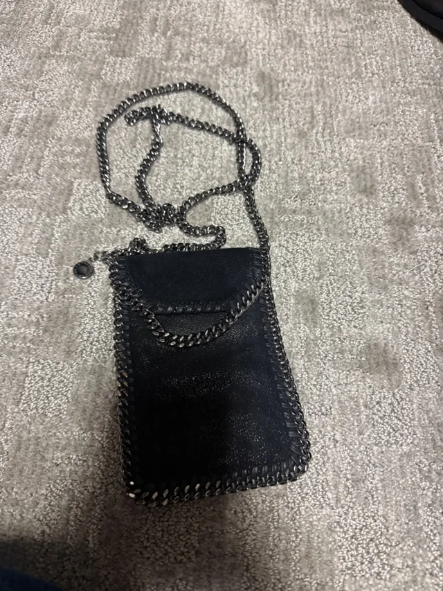 Stella McCartney Black Chain Crossbody Bag in black|gray Leather from Poshmark, photo 2 of 8