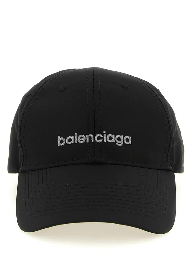 Balenciaga Logo-Embroidered Techwear Baseball Cap — Black Caps in Black from HEWI