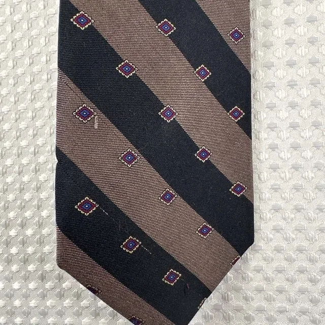 Lanvin Paris 100% Silk Geometric Print Tie in red|brown Silk from Poshmark