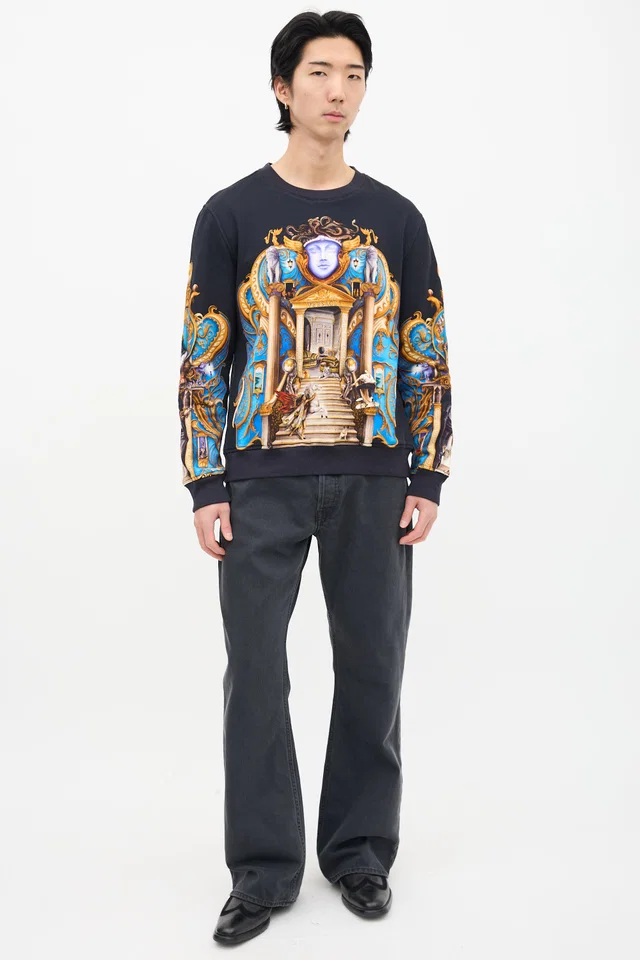 Versace Baroque Graphic Crewneck from VSP Consignment