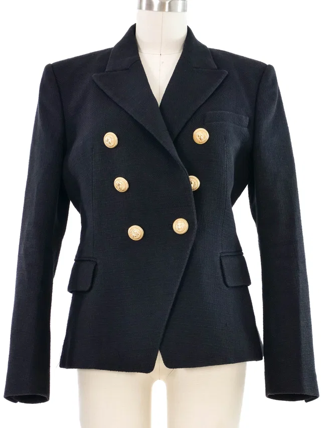 Balmain Classic Black Blazer in Black from Arcade Vintage