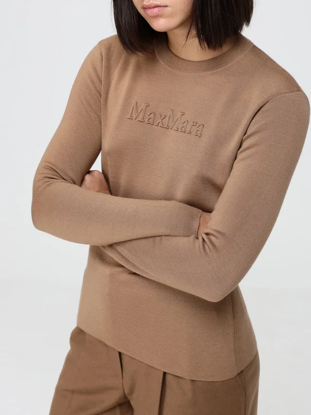 Max Mara Manto Logo Embossed Crewneck Jumper, photo 5 of 5 from SENSER