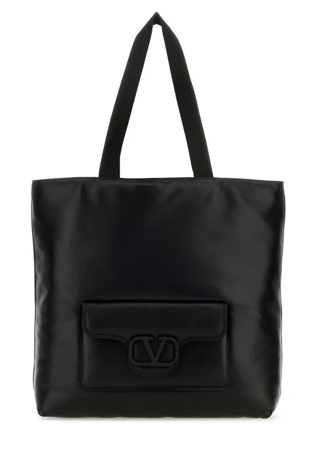 Valentino Garavani Noir Tote Bag — Black in Black Nappa leather from HEWI