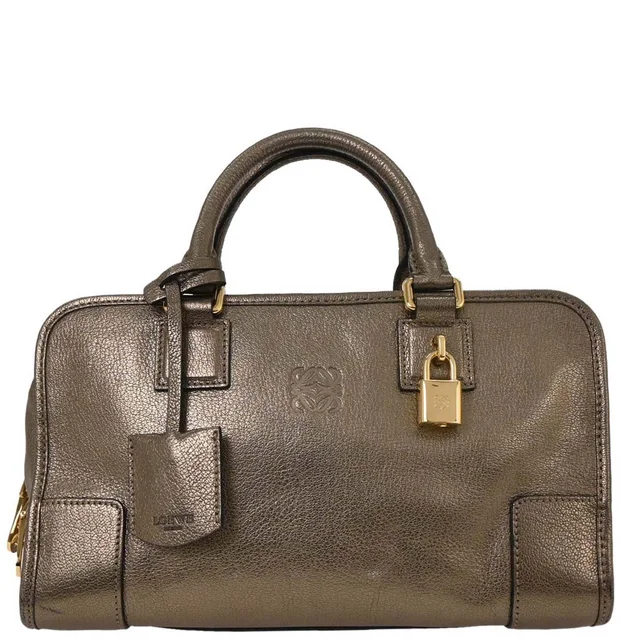 Loewe Gold Amazona 28 Handbag in Gold Leather from AMORE Vintage Tokyo