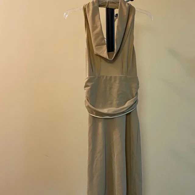 REDValentino R.E.D. Valentino Nwt Vintage Gold Halter Dress (42/6) in gold Nylon from Poshmark