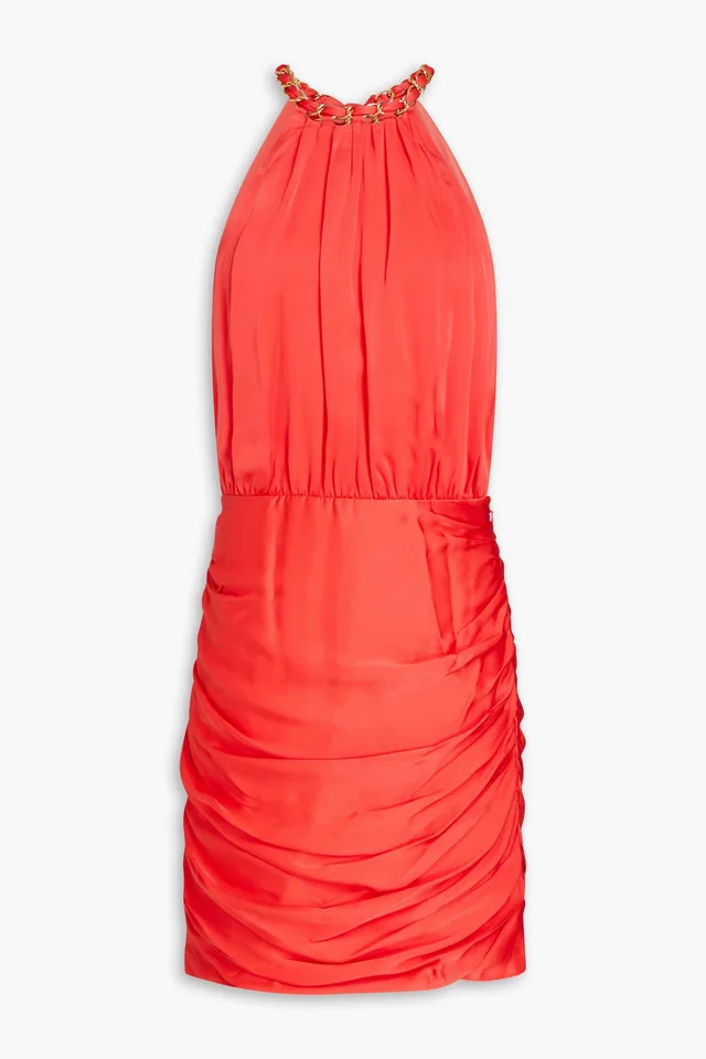 Veronica Beard Kalita Ruched Silk-Blend Satin Mini Dress from THE OUTNET, photo 1 of 1