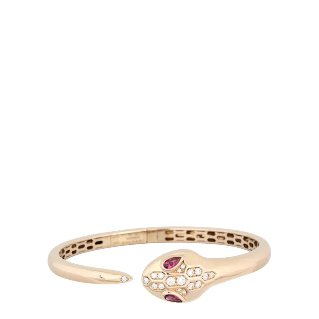 Bvlgari Serpenti Seduttori Rubellite Diamond 18k Rose Gold Bracelet in Pink from Luxe.It.Fwd
